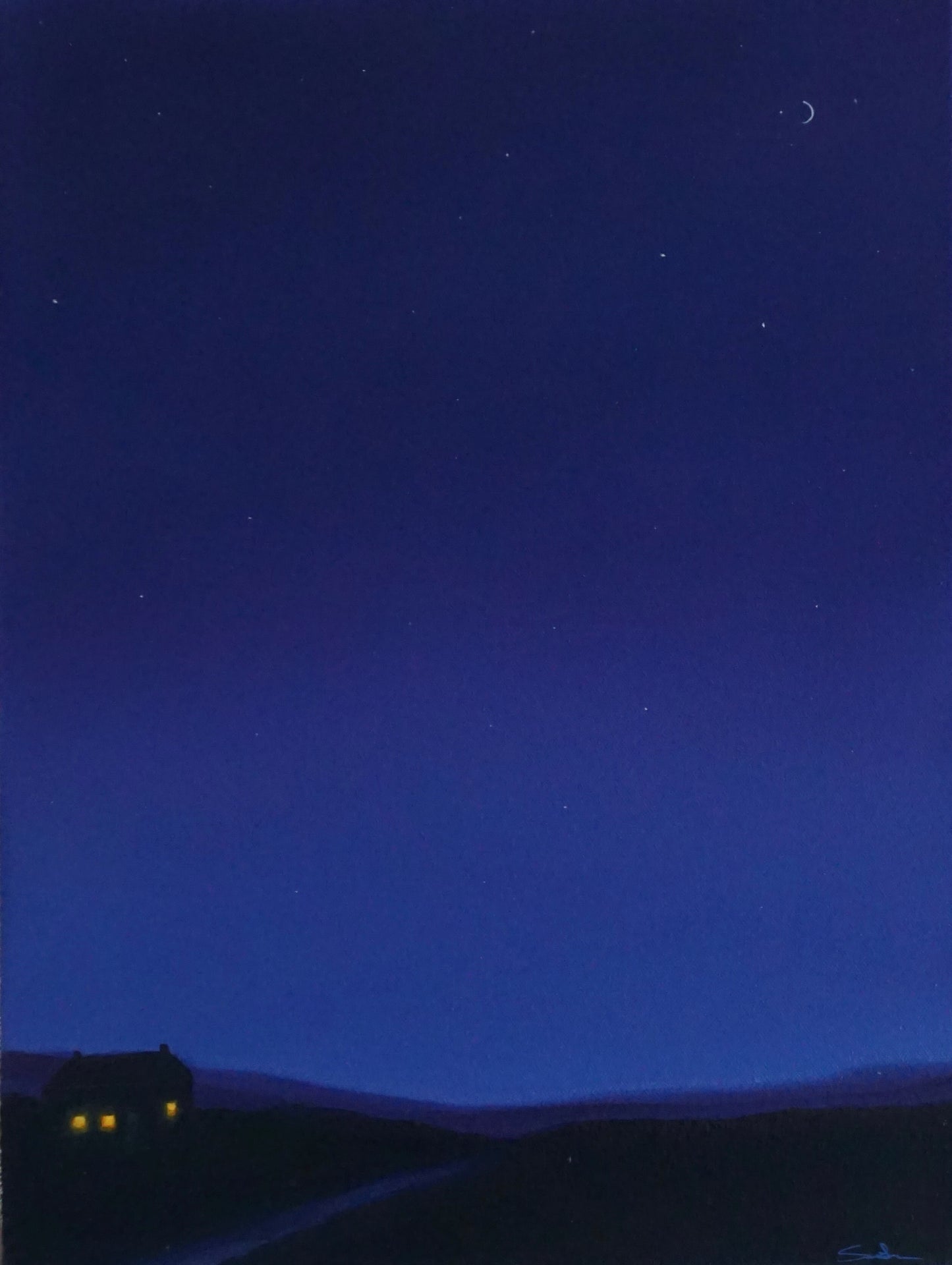 There was a sliver of moonlight
