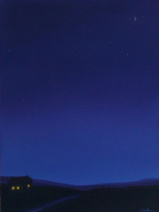 There was a sliver of moonlight