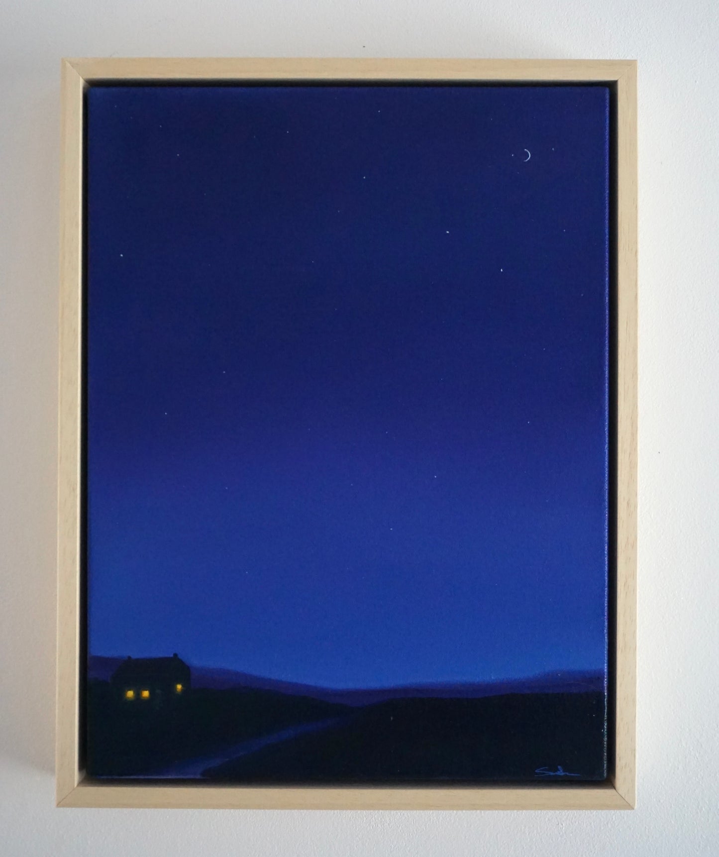 There was a sliver of moonlight